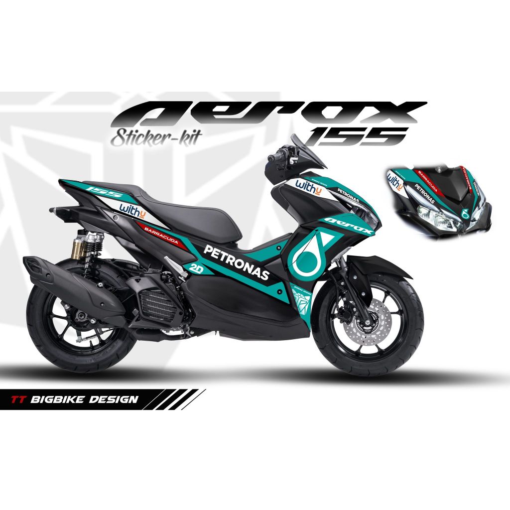 TT Bigbike Design สติ๊กเกอร์แต่งลาย Aerox155 Gen2 TT PTN Racing