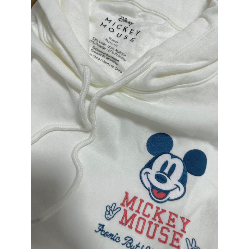 เสื้อฮู้ด มิคกี้ สเวตเตอร์ สีขาว Mickey mouse  ❣️Disney❣️ แท้💯% (TS268) - รูปที่ 6
