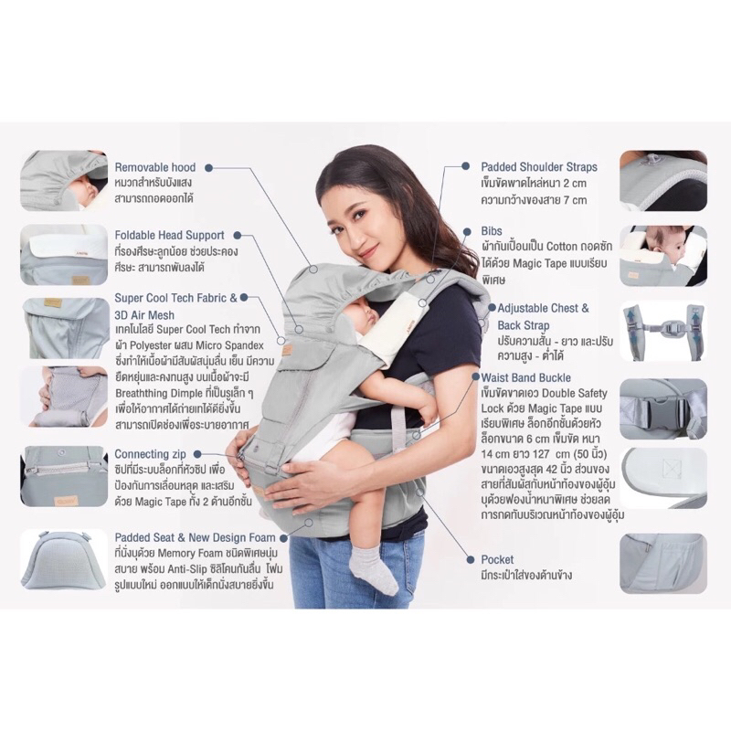 GLOWY Hip (Ster) Seat Neo เป้อุ้มเด็กฮิปซีท