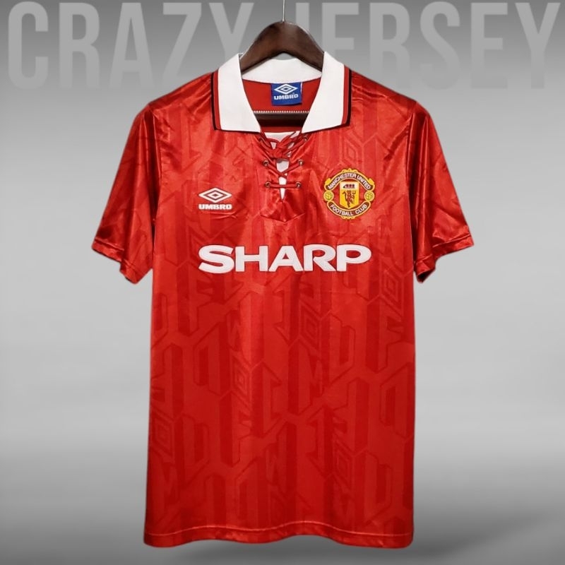 [ เสื้อย้อนยุค ] แมนยูคอเชือก Retro Manchester United 1992/94 Home Kit