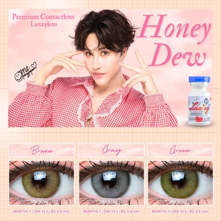 🔥คอนแทคเลนส์✨ขนาดมินิ✨ Honey Dew (Luxzylens) Brown / Gray / Green