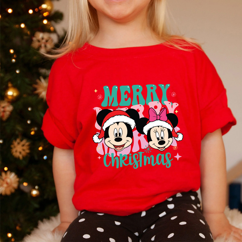 พร้อมส่ง ผลิตในไทย เสื้อยืด เด็ก ผู้ใหญ่ เมอรี่ คริสมาส merry chirtmas