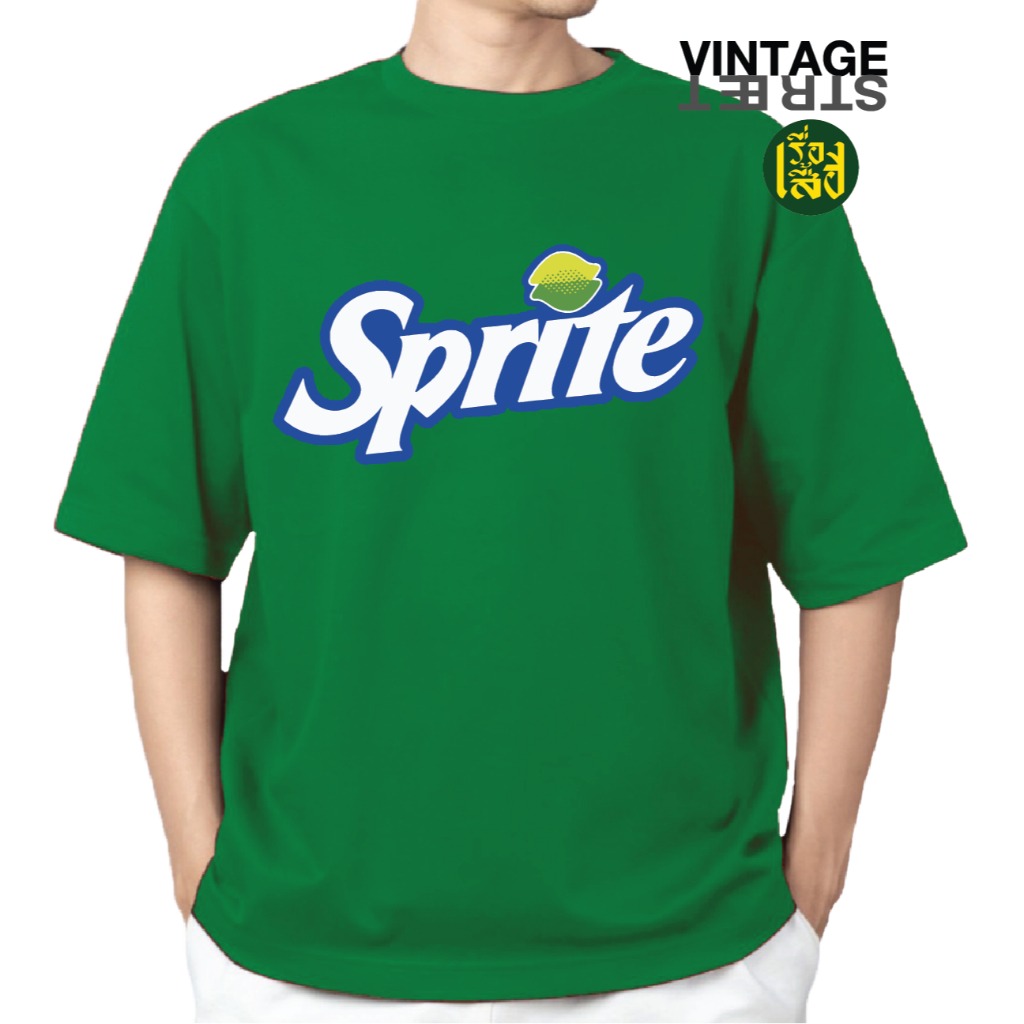 เรื่องเสื้อ เสื้อโลโก้แบรนด์ดัง สไปรท์ Spriteเสื้อยืดแฟชั่นสกรีนลายกวนๆ ผ้าCOTTON100%