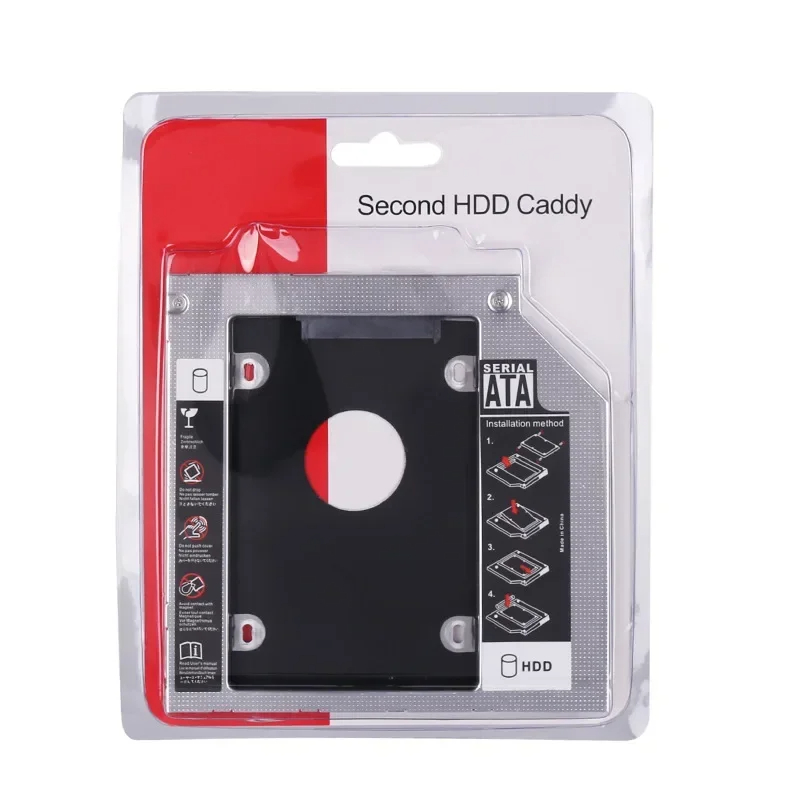 Second HDD Caddy SATA To SATA SSD HDD Hard Drive 9.5mm/12.7mm