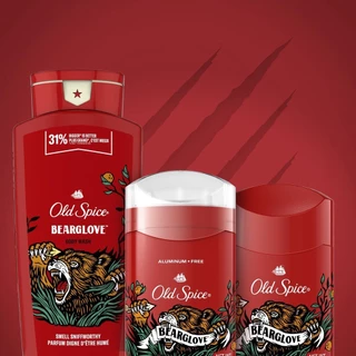 Old spice โรลออน กลิ่น Bearglove สูตร Deodorant สำหรับคนเหงื่อน้อย ขนาด 85g