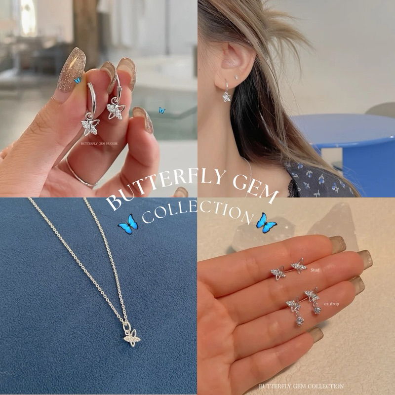 SissyJewelry // Butterfly gem collection (earring / necklace)