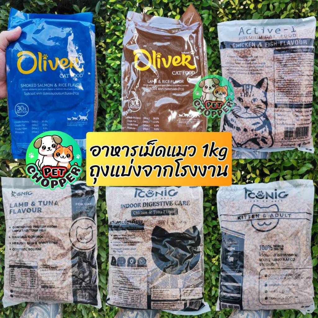 อาหารเม็ดแมว แบ่งถุง 1kg maxima lena oliver active-1 iconic อาหารแมว