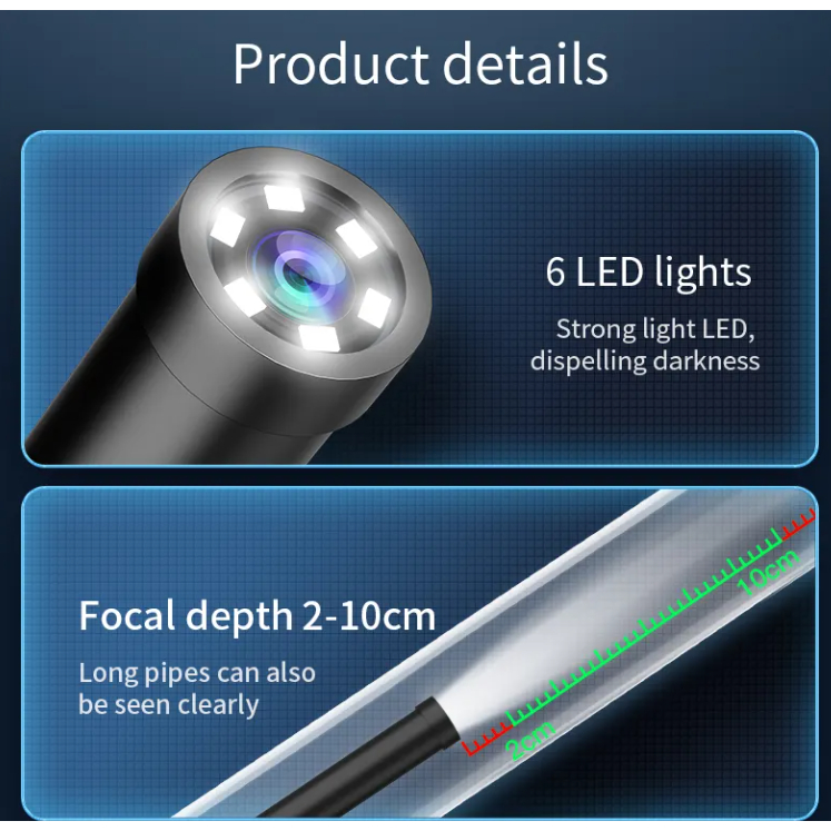 กล้องงู Endoscopic ANESOK W300 WIFI 2MP, ใช้ได้ทั้ง IOS และ Android สายต่อ 3  in 1