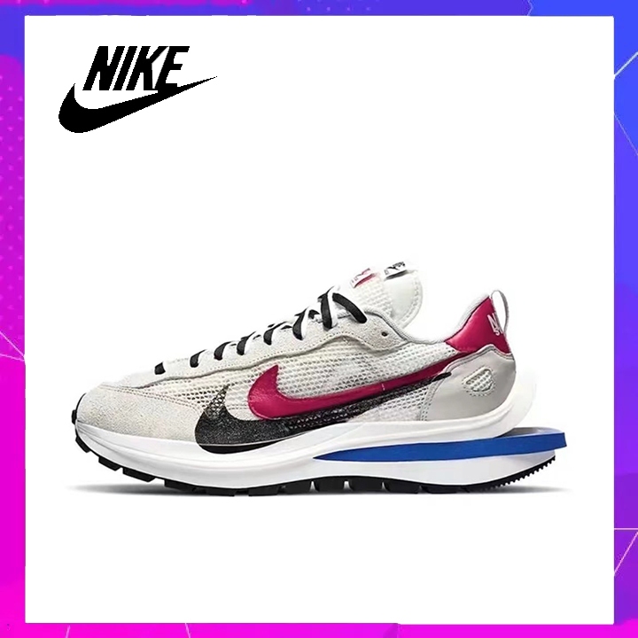 สินค้าอย่างเป็นทางการ Sacai x Nike VaporWaffle royal fuchsia รองเท้ากีฬาสำหรับบุรุษและสตรี
