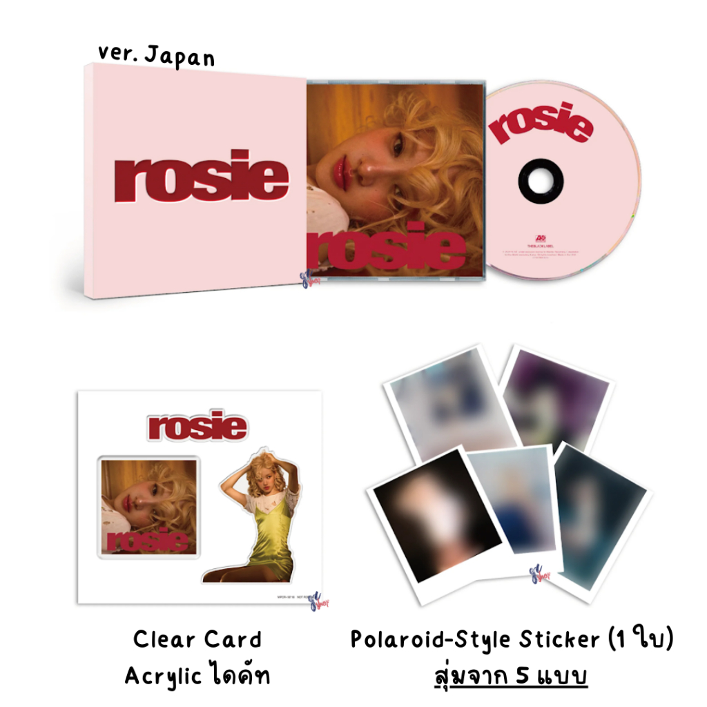 (Pre-Order) อัลบั้ม ROSÉ - rosie (ver. Japan) Album CD/ ซีดี สินค้า Official