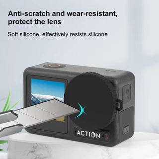 Puluz ฝาปิดหน้าเลนส์ DJI Osmo Action 6 / 5Pro / 4 / 3 ฝาครอบเลนส์ป้องกันรอย Len Cap Protective Cover