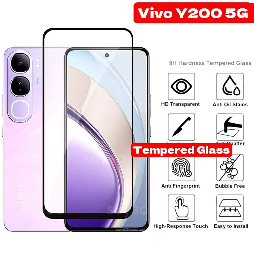 Vivo Y300 5G/Vivo Y200 5G(พร้อมส่งในไทย)ฟิล์มกระจกเต็มจอVivo V40 Lite/Vivo Y19S/Vivo Y200 5Gตรงรุ่น