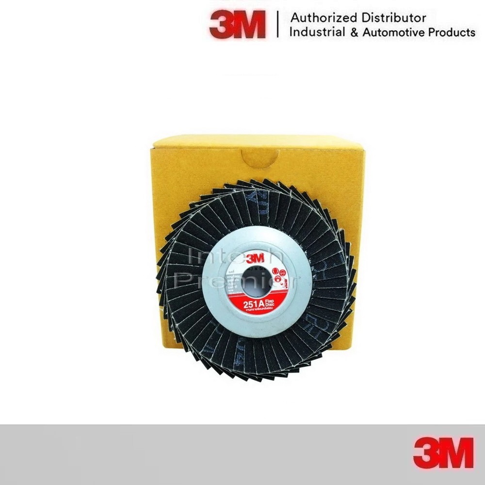 3M (x10แผ่น) จานทรายเรียงซ้อนหลังอ่อน ขนาด 4 นิ้ว Flexible Flap Disc เบอร์ 60, 80, 100, 120, 180, 240 และ 320