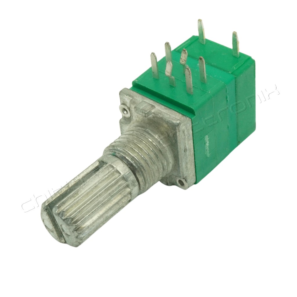 Volume วอลลุ่ม VR 9 mm. 2 ชั้น 8 ขา 10K มีสวิทช์