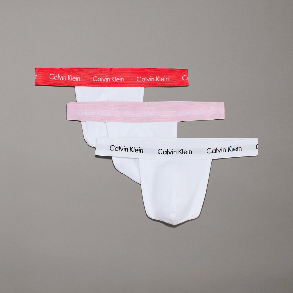กางเกงในชาย จีสตริง Calvin Klein Cotton strech 3 Pack thongs G-string - 000NB2885AQ1Z