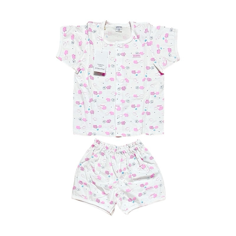 Absorba New Collection ชุดนอนเด็กแขนสั้นขาสั้น กระดุมหน้า สำหรับเด็กอายุ18เดือน-3ปี