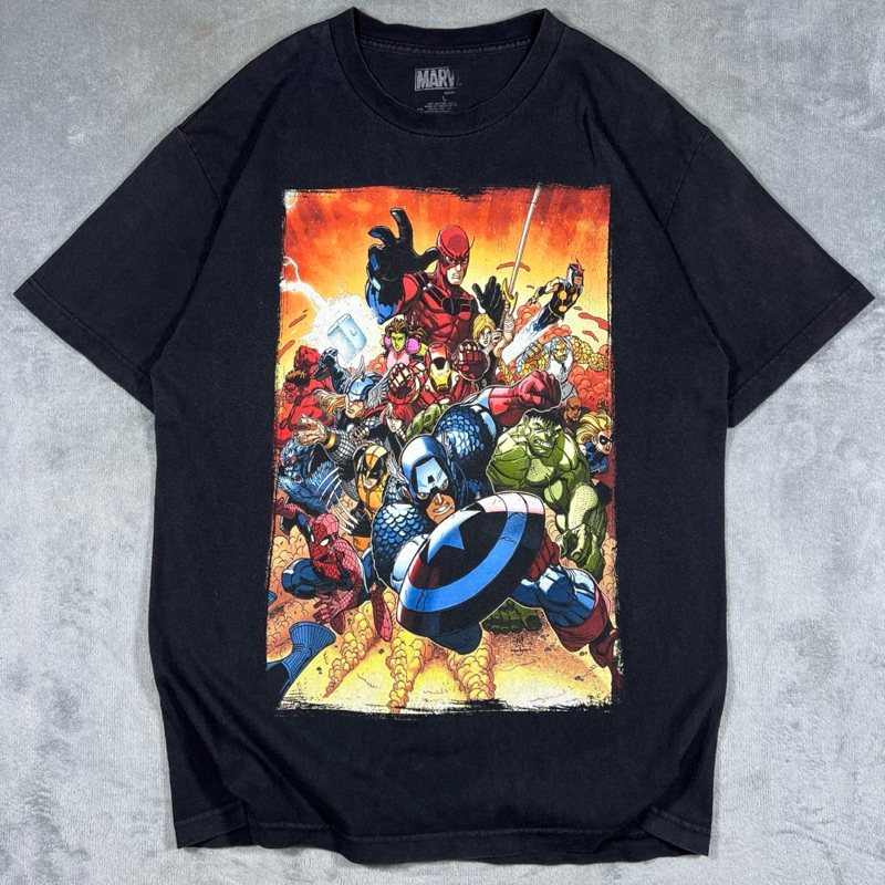 เสื้อ MARVEL : MARVEL SUPER HERO GROUP ไซส์ L
