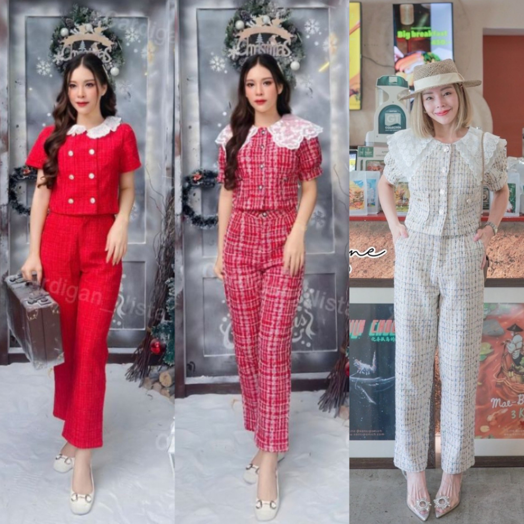[ TGETUEU ลด 120] Chaline Studio ตรุษจีน by emma set2pcs ชุดเซ็ทน่ารักเข้าใหม่ค่ะ CARDIGAN_NISTA