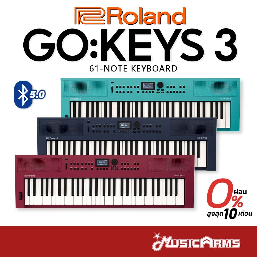 Roland Go Keys 3 Keyboard คีย์บอร์ดไฟฟ้า GoKeys3 Electronic Keyboard คีย์บอร์ด รับประกันศูนย์ Music 