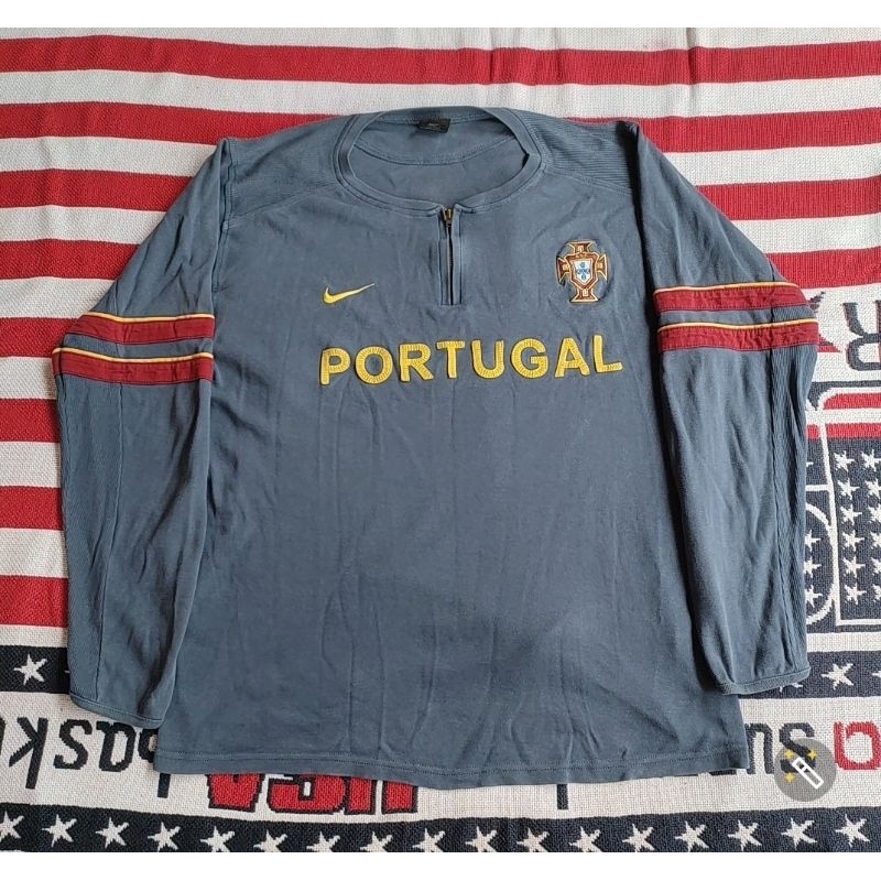 เสื้อบอลแขนยาววินเทจ โปรตุเกศ