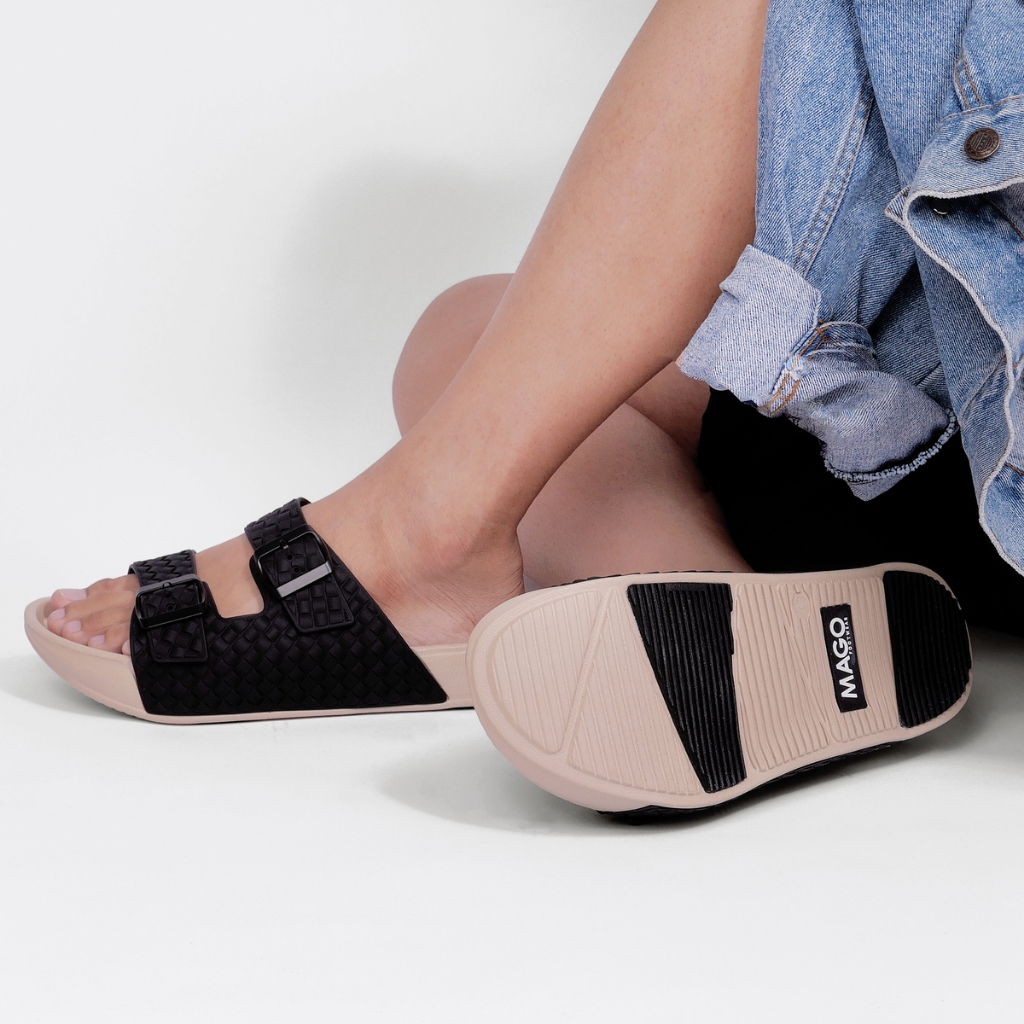 MAGO FOOTWEAR " WICKER " (BLACK) รองเท้าดูแลสุขภาพคุณผู้หญิงและคุณผู้ชาย