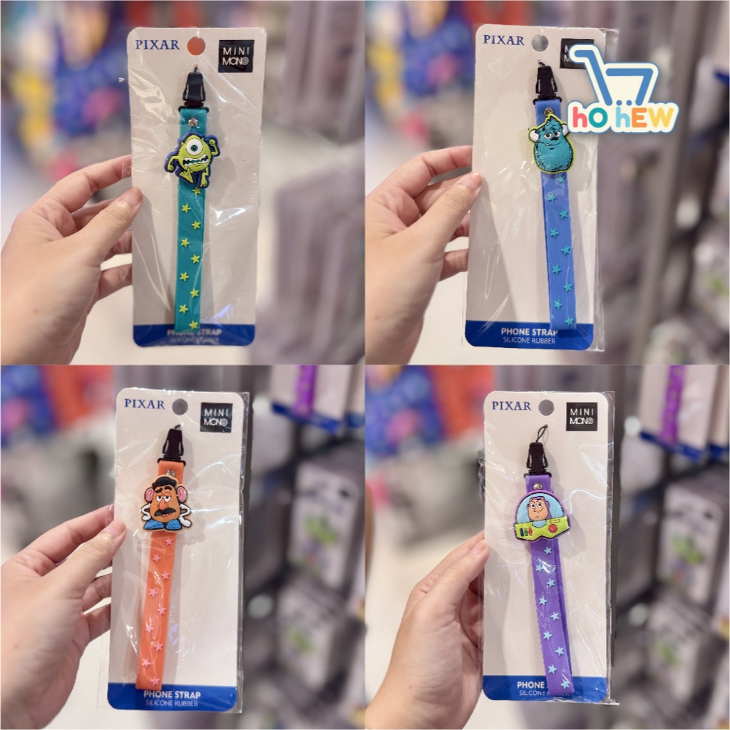 (มีโค้ดวิดีโอ) สายคล้องโทรศัพท์ ,ที่ห้อยมือถือ PIXAR minimono