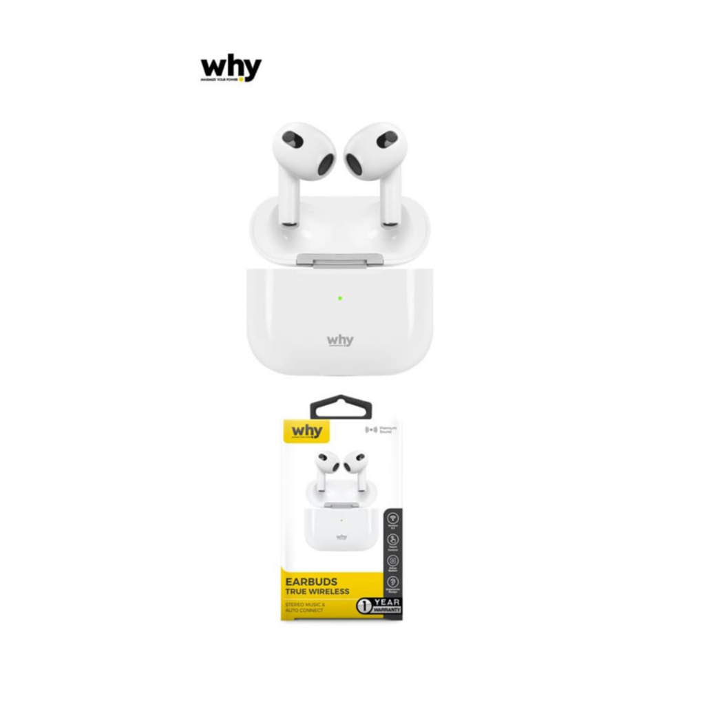 หูฟัง True Wireless หูฟังบลูทูธไร้สาย  TWS Earbuds ของแท้ ยี่ห้อ why