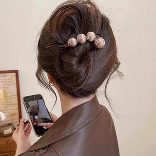 กิ๊บติดผมไข่มุก Pearl Twist Clip ขนาด 11cm. กิ๊บหนีบผม กิ๊บผม แฟชั่น