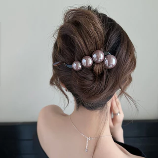 กิ๊บติดผมไข่มุก Pearl Twist Clip ขนาด 11cm. กิ๊บหนีบผม กิ๊บผม แฟชั่น