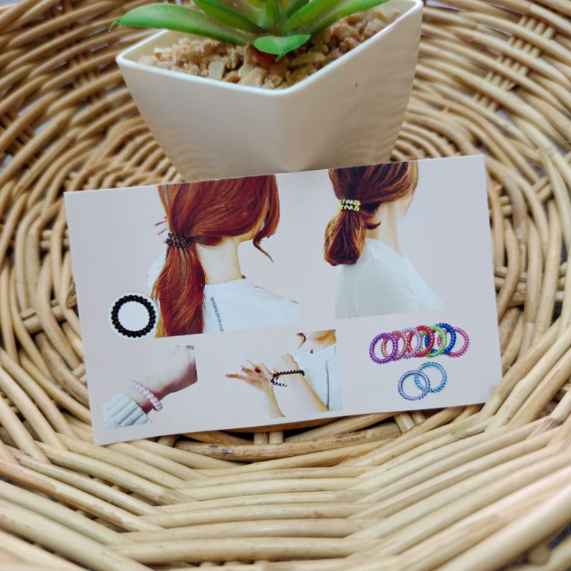 ยางเกียวมัดผม สไตล์เกาหลี รุ่นเงา มี 2size รูปที่ 3