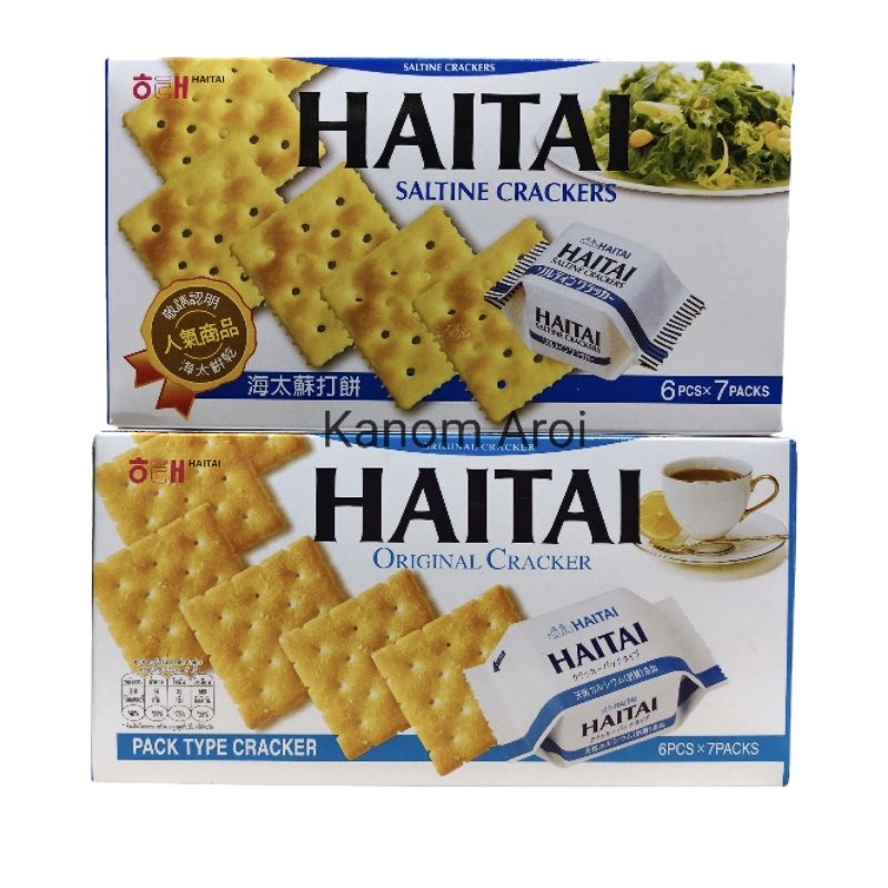 Haitai Original Cracker แครกเกอร์ไฮไทรสดั้งเดิม Haitai Saltine Cracker ไฮไทแครกเกอร์รสเค็ม