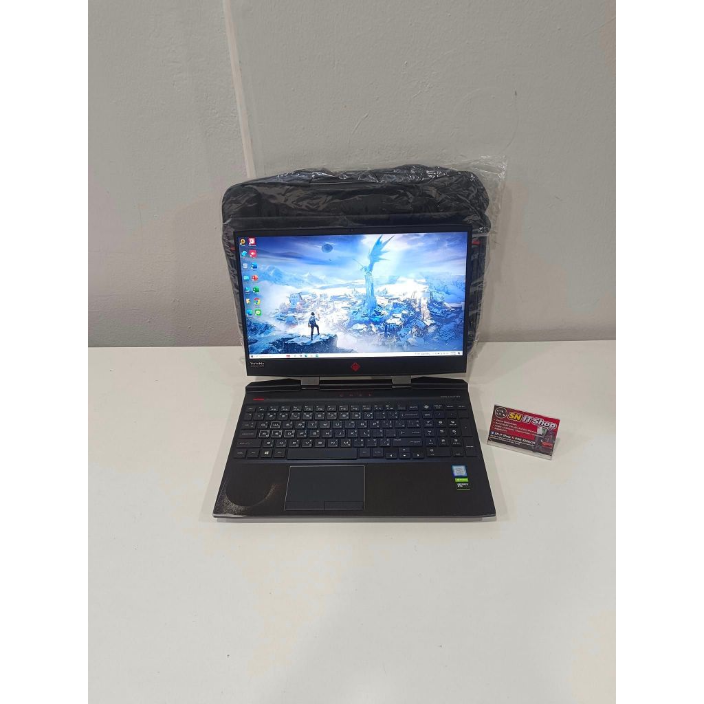 โน๊ตบุ๊คเกมส์มิ่ง HP OMEN 15-dc0079tx (มือสอง) สเปคแรง มีตำหนิ ใช้งานได้ตามปกติ