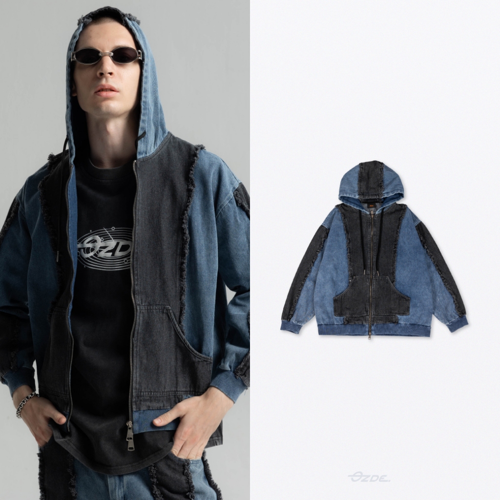 OZDE. - เสื้อฮู้ด ยีนส์ Oversized รุ่น OZ CONTRAS