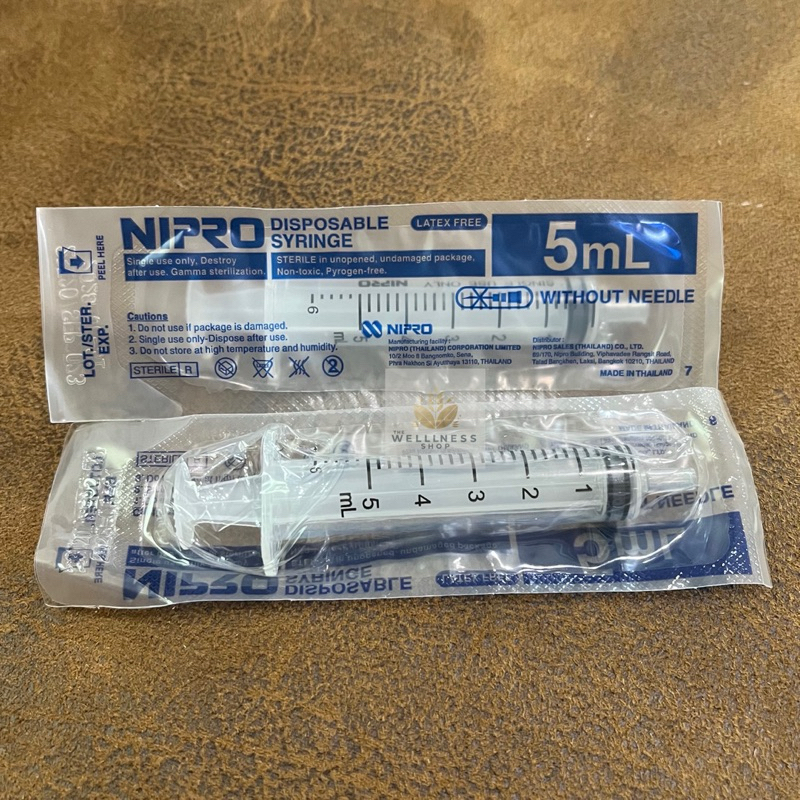 Nipro Syringe 5mL กระบอกฉีดยานิโปร ขนาด 5 มล.