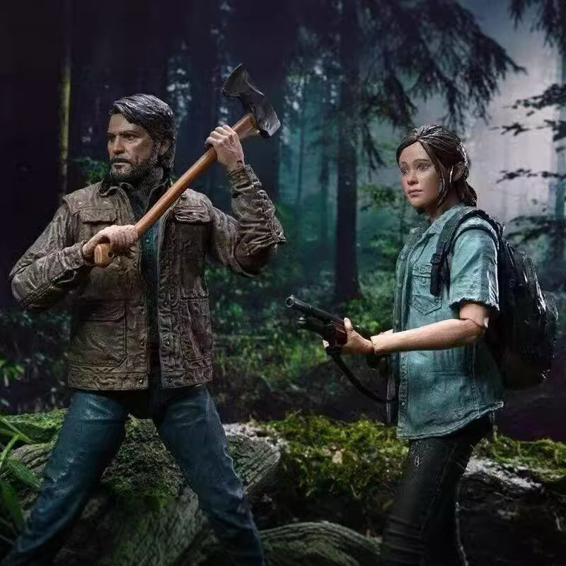 (China ver.)THE LAST OF US PART II: Joel & Ellie (Ultimate 2 pack) Action Figure 18 cm