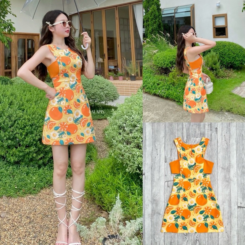 LALAPIS BRAND : เติมความสดชื่นกันหน่อยกับมินิเดรส Orange fresh