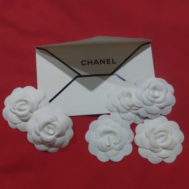 Chanel White Camilia ขนาด 7 cm ของแท้
