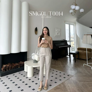 SRN-01 | กางเกงทรงกระบอกเล็ก ขอบซ่อนด้านในตัว-ซิปหน้า (S-3XL)