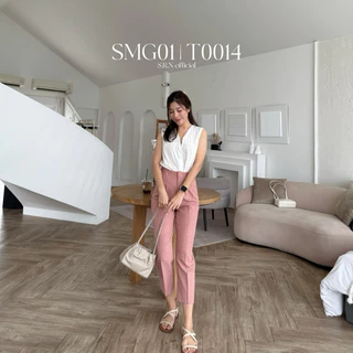 SRN-01 | กางเกงทรงกระบอกเล็ก ขอบซ่อนด้านในตัว-ซิปหน้า (S-3XL)