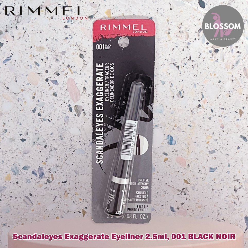 Rimmel London - Scandaleyes Exaggerate Eyeliner 2.5ml, 001 BLACK NOIR อายไลเนอร์ แบบลิควิด