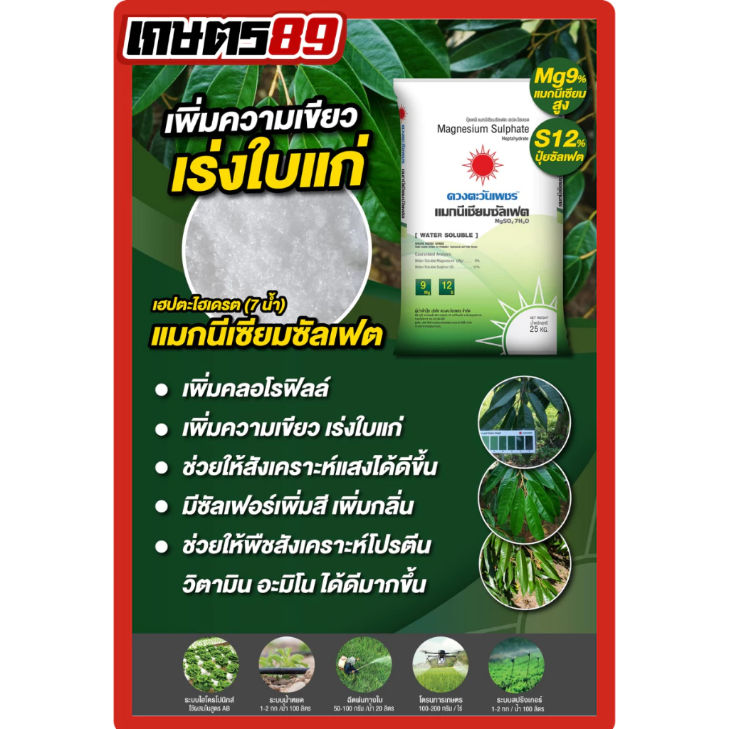แมกนีเซียมซัลเฟต ดีเกลือฝรั่ง ชนิดผง 25 กก. thumbnail 4