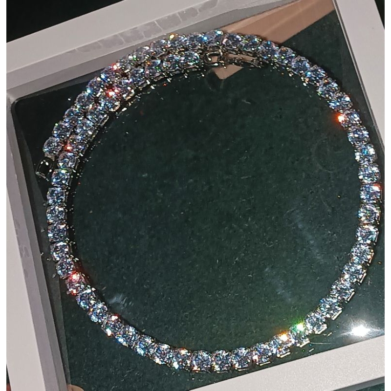 สร้อยคอเพชรCz 6mm. AAA+