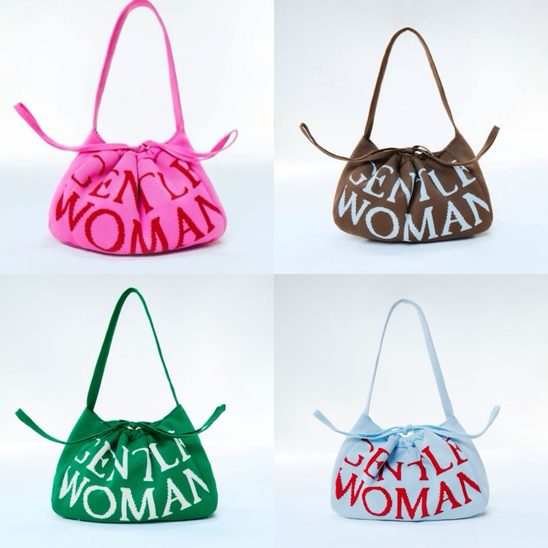 4 สี กระเป๋าเกี๊ยว gw knit dumpling ผ้าทอ สวยจึ้งสุดๆ
