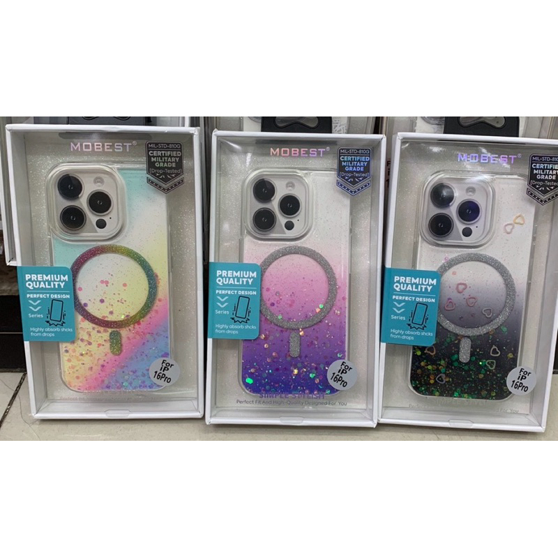 เคสMobestฟรุ้งฟริ้งพร้อมแม่เหล็กมีรุ่นlp15promax，16，16pro，16plus，16promax