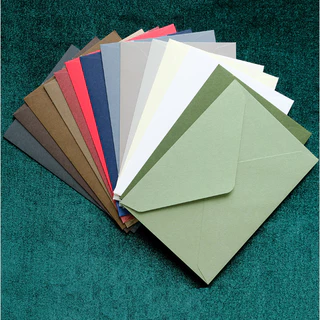 ซองจดหมาย วินเทจ 120G 4x6 5x7 เเละ นามบัตร มี 24 สี แพคละ 20 ชิ้น