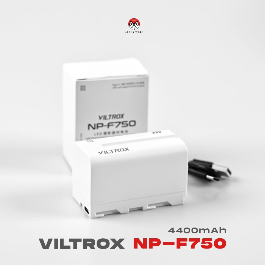 Viltrox NP-F750 Battery 4400mAh with USB-C Charging Port ปุ่มเช็คสถานะ ชาร์จผ่าน USB-C รับประกัน 1ปี