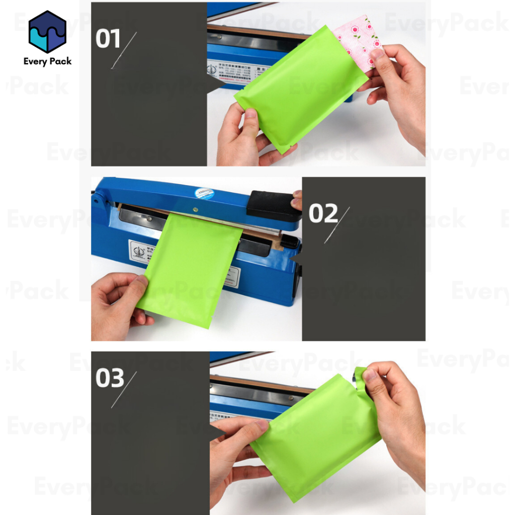 [แพ็ค 100 ใบ] ซองซีล ถุงฟอยล์ ถุงซีล ซองซีล3ด้าน ฟอยล์ทึบ ตั้งไม่ได้ หน้า-หลังทึบ ซอง อลูมิเนียมฟอยล์ [PB26] - รูปที่ 2