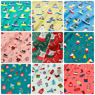 ขายเป็นเมตร ผ้าแบ่งขาย ผ้าลาย Christmas  2023 ลายใหม่ ผ้าลาย…