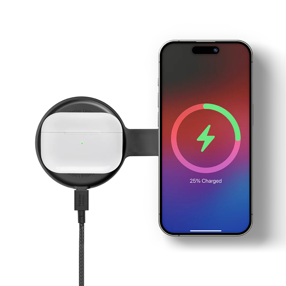 Native Union Voyage 2in1 Qi2 Wireless Charger -Black / Standstone - รูปที่ 6