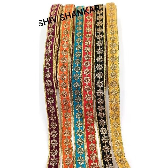 ลูกไม้กพ.แคบจากอินเดียใช้ทำชุดสวยๆ ขนาด 1 ม. และ 9 มnarrow feb lace from india size Width 1inches 1m
